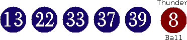 13 22 33 37 39 (08)