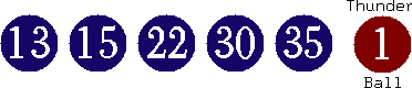 13 15 22 30 35 (01)