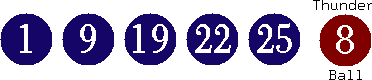 01 09 19 22 25 (08)