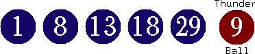 01 08 13 18 29 (09)