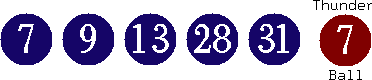 07 09 13 28 31 (07)