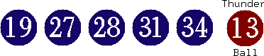 19 27 28 31 34 (13)