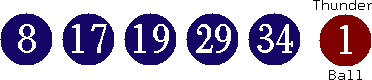 08 17 19 29 34 (01)