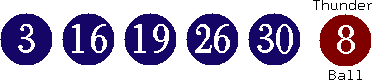 03 16 19 26 30 (08)