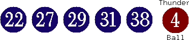 22 27 29 31 38 (04)