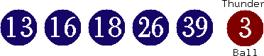 13 16 18 26 39 (03)