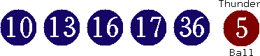 10 13 16 17 36 (05)