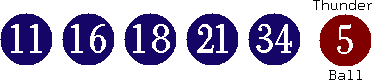 11 16 18 21 34 (05)