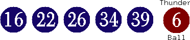 16 22 26 34 39 (06)