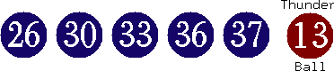 26 30 33 36 37 (13)
