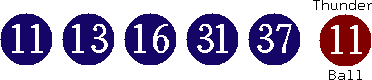11 13 16 31 37 (11)