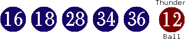 16 18 28 34 36 (12)