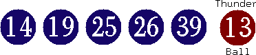 14 19 25 26 39 (13)
