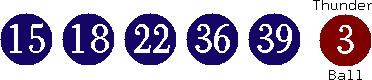 15 18 22 36 39 (03)