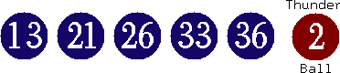 13 21 26 33 36 (02)