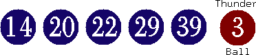 14 20 22 29 39 (03)