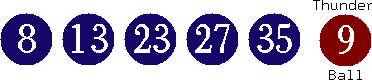 08 13 23 27 35 (09)