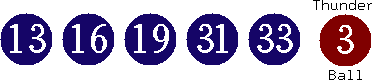 13 16 19 31 33 (03)