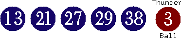 13 21 27 29 38 (03)