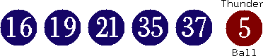 16 19 21 35 37 (05)