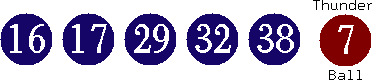 16 17 29 32 38 (07)