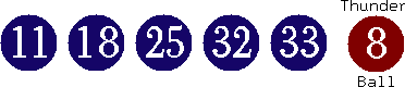 11 18 25 32 33 (08)