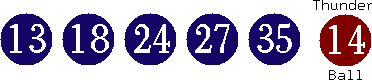13 18 24 27 35 (14)
