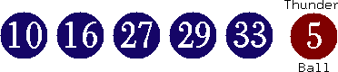 10 16 27 29 33 (05)