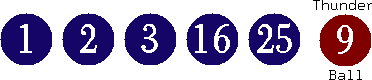 01 02 03 16 25 (09)