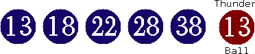 13 18 22 28 38 (13)