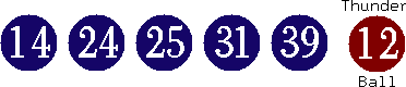 14 24 25 31 39 (12)