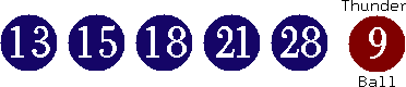 13 15 18 21 28 (09)
