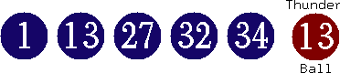01 13 27 32 34 (13)