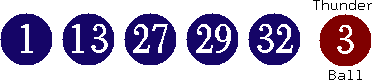 01 13 27 29 32 (03)