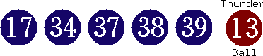 17 34 37 38 39 (13)