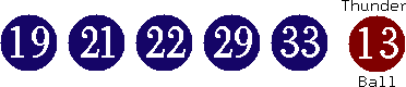 19 21 22 29 33 (13)