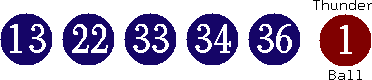 13 22 33 34 36 (01)