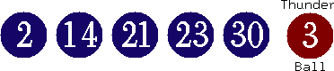 02 14 21 23 30 (03)