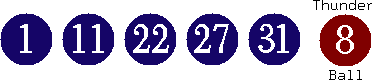 01 11 22 27 31 (08)