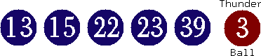 13 15 22 23 39 (03)