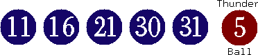 11 16 21 30 31 (05)
