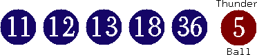 11 12 13 18 36 (05)