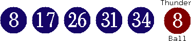 08 17 26 31 34 (08)