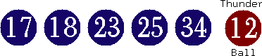 17 18 23 25 34 (12)