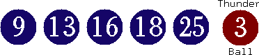 09 13 16 18 25 (03)