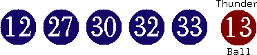 12 27 30 32 33 (13)