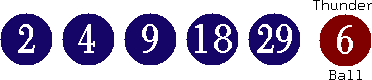 02 04 09 18 29 (06)