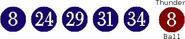 08 24 29 31 34 (08)