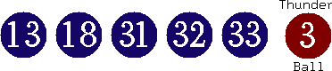 13 18 31 32 33 (03)