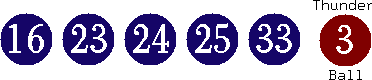 16 23 24 25 33 (03)